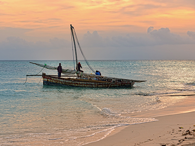navigare con il dhow a Zanzibar